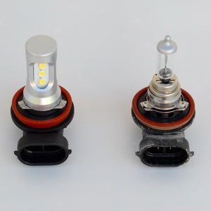 Toyota 4Runner LED fog light compare with halogen bulb